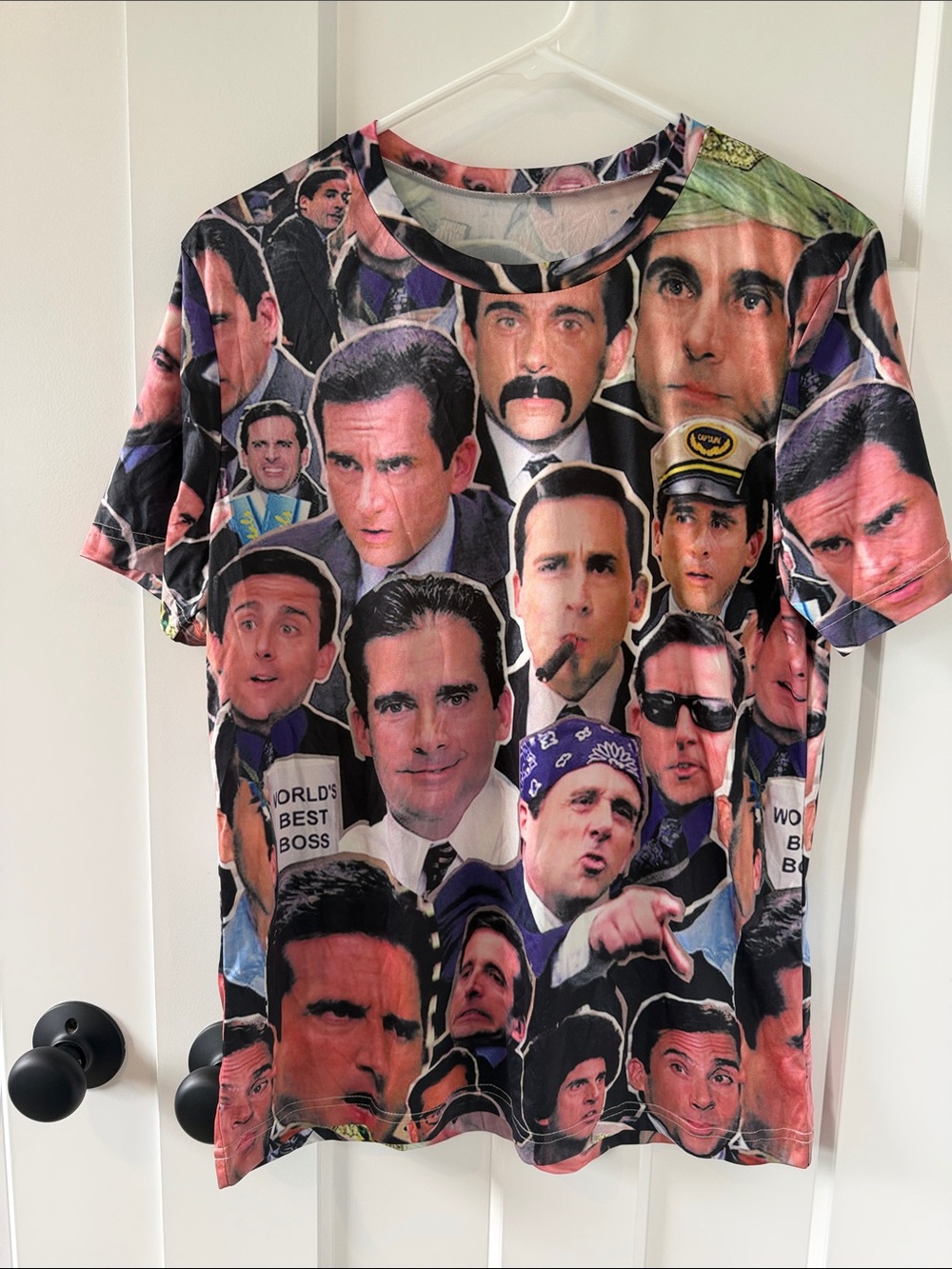 Multi-Color Novelty Collage Print Men’s T-Shirt